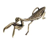 iplusmile Brass Mantis Statue Desktop Ornament Home Decoration Figurine Fine Craftsmanship Unique Insect Sculpture