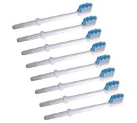 iplusmile Brush Material for 8pcs Oral Heads Irrigator Compatible Replacement with, White Abs Designed for Effective Plaque Removal and Cleaning the Gumline Most Models Daily