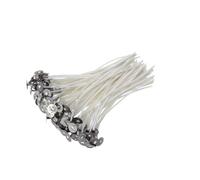 iplusmile Candle Cotton Core with Tabs for Candle Making 100pcs Cotton Wicks Low Smoke Easy to Use and Multi-functional for DIY Projects and Craft Projects