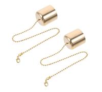 iplusmile Candle to Snuffer Small 2pcs and Metal Brass Covers Extinguisher Extinguish Caps Heat-resistant Golden Stoppers Safely Lengthen Life Flames