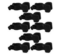 iplusmile Cane Holder Clips 8Pcs Black Plastic for Electric Scooters and Wheelchairs - Walking Stick Accessories for Rollators and Crutches, Mobility Aid for Older Adults