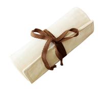 iplusmile Canvas Pen Bag Cotton Pencil Pouch with 72 Slots Large Capacity Pen Holder for School Stationery, Natural Beige and Coffee Color with Tie Strap, Suitable for Students and Artists