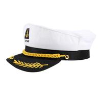 iplusmile Captain Hat: 2pcs Yacht Boat Ship Sailor Hat Adjustable, for Halloween Cosplay Parties -costume Accessories (white)