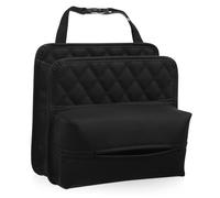 iplusmile Car Headrest Organizer Storage Box with Built in Tissue Dispenser Multifunctional Car Seat Storage Bag for Interior Organization and Trash Bin Easy Clean Black for Backseat Use