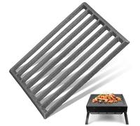iplusmile Cast Iron Fire Grate for Wood Burner Stove, Heavy Duty Metal Fireplace Grate with Thickened Rectangular Cover, High Temperature Resistant 21.5x16cm for Home Fireplaces and Barbecue