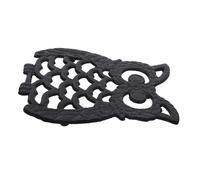 iplusmile Cast Iron Owl Trivet for Kitchen Counter and Dining Table Heat Resistant Non-slip Pad for Hot Dishes Vintage Style Metal Pot Mat for Safe Serving and Easy Maintenance