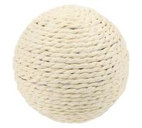iplusmile Cat Scratch Ball Large Sisal Sturdy Interactive Indoor with Squeaky Sound for Kitten Teeth Cleaning and Play (Beige)