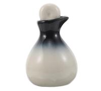 iplusmile Ceramic Essential Oil Bottle Set 6pcs Vintage Aromatherapy Vials Blue Gradient Decorative Perfume Diffuser Bottles with Caps for Beauty Salon and Spa Use