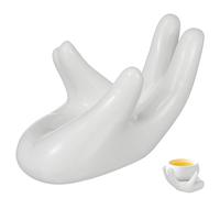 iplusmile Ceramic Hand Jewelry Display Stand, Hand-Shaped Bracelet Holder with Photography Prop for Jewelry, Desktop Ceramics Decoration for Photo Studio and Home Use