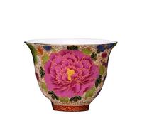 iplusmile Ceramic Kung Fu Tea Cup 55ml Portable Compact Single Tea Cup for Making and Office Use with Elegant Enamel Design