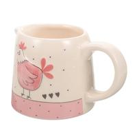 iplusmile Ceramic Milk Pitcher Jug Liquid Creamer Dispenser Small Embossed Coffee Creamer Pitcher for Household and Restaurant Use