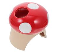 iplusmile Ceramic Red Mushroom Hide Hut for Hamsters and Small Pets, Portable Cooling Pet House, Ceramic Hamster Nest for Rest and Play