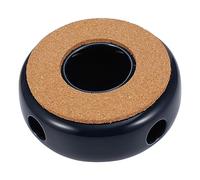 iplusmile Ceramic Tea Warmer with Candle Holder Non Slip Base Blue Hollow Design Teapot Heating Stove for Home and Office Wood and Ceramic Material Easy to Clean Tea Heater Holder