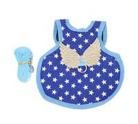 iplusmile Chicken Harness Lightweight with Leash Adjustable Blue Polyester Material, Protect Hand Feature Pet Chicken Costume Vest for Rooster and Hen Suitable for Walking and Runs
