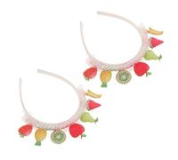 iplusmile Children's Party Headbands 2pcs Lightweight Plastic and Cloth Hair Accessories with Bright and Sweet Design for Performance Occasions and Dress-up Use