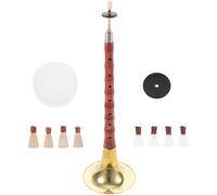 iplusmile Chinese Red Sandalwood Suona Wind Instrument for Beginners C/d/a Key with Random Plastic Reed, Traditional Folk Music Instrument Suitable for Student Practice and Random Color