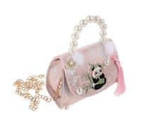 iplusmile Chinese Style Panda Crossbody Bag for Lightweight Handbag with Dreamy Pearl Accents Birthday Daily Essentials and Special Occasions