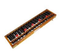 iplusmile Chinese Vintage Wooden Abacus 17-Column Practical Calculating Tool with Black and Red Beads for and Adults Learning Math Educational Abacus for Early Development