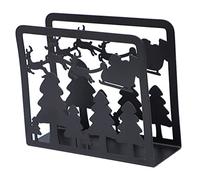 iplusmile Christmas Theme Stainless Steel Napkin Holder Metal Napkin Storage Stand for Table Capacity Elegant Dispenser for Home Party Restaurant Decoration
