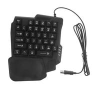 iplusmile Compact 35-key Gaming Keyboard with Accurate Operation and Backlight Design for Dorm and Playing Games, Black Abs Material Keyboard for Young Gamers