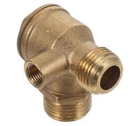 iplusmile Copper One Way Check Valve 1/2" X 3/4" X 1/8" Threaded Air Compressor Valve Part for Workshop and Home Use Air Compressor Control Accessory