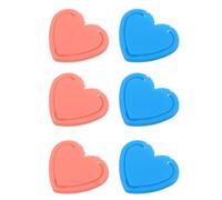 iplusmile Copy Board Button Cover with Double Sided Adhesive 6pcs Heart Shape Plastic Touch Button Protector for Rhinestone Art Light Pad