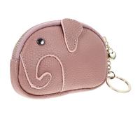iplusmile Creative Elephant Coin Purse for Women, Small Cute Mini Leather Wallet in Light Purple, Fun Cartoon Change Pouch Suitable for Travel and Everyday Use