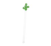 iplusmile Creative Long Handle Cactus Glass Stirring Stick Transparent Juice Rod Reusable Cocktail Bar Mixing Tool for Drinks and Parties