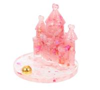 iplusmile Creative Pink Resin Phone Stand Castle Design Desktop Phone Holder with Firm Grip for Office and Home Decoration