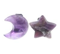 iplusmile Crystal Moon and Star Car Air Vent Clips 2Pcs Car Outlet Clips Dashboard Decorations for Wardrobe and Bathroom