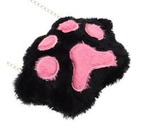 iplusmile Cute Cat Paw Crossbody Purse for Little, Black Polyester | Shoulder Bag, Portable Chain Strap, Proper Capacity, Multipurpose Use for Outings and Parties, Lovely Style