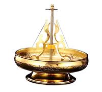 iplusmile Decorative Alloy Incense Stick Stand and Desktop Incense Burner Golden Tower Design for Meditation Home Office Aromatherapy