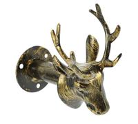 iplusmile Decorative Deer Head Wall Hook Multi Functional Clothes Towel Holder for Entryway Bedroom Bathroom Versatile Key Coat Rack with Antique Finish for Hats Scarves Umbrellas Storage