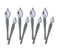 iplusmile Dessert Decorating Spoons Set for Precise 10pcs Stainless Steel Large and Small Sizes, Culinary Sauce Painting Tools for Kitchen Chef Saucier Spoons Cake and Chocolate Plating