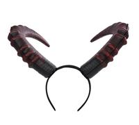 iplusmile Devil Horns Headband - Realistic Black PU Foam Horns for Comfortable All-Night Wear & Secure Fit - for Halloween, Cosplay, Carnival, Gothic Parties, Adults & Teens