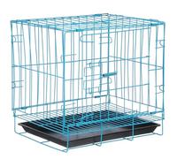iplusmile Dog Crate Pet Cage - Single Door Metal Dog Crates with Movable Tray- & Carry, Suitable for Poodle Cat Rabbit