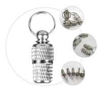iplusmile Dog Id Tags Neck Decor 6 Pcs Silver Brass Capsule Shape Collar Hanging Pendants to Prevent Pets from Getting Lost, Suitable for Pet Collars
