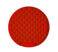 iplusmile Dog Slow Feeding Mat Silicone Food Cushion for Puppies Outdoor Pet Supplies Round Cross Style Red for Easy Cleaning and Distraction