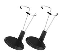 iplusmile Doll Stand 2Pcs Stable Doll Storage Racks with Stainless Steel and PVC Material Adjustable Supports for Hand-Made Models and Display