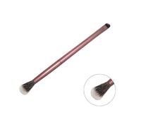 iplusmile Double Ended Professional Makeup Brush Portable Cosmetic Tool with Aluminium Handle for Eyeshadow and Eyebrow Application Dark Matted Golden Finish Suitable for Daily and