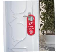 iplusmile Double Sided Do Not Disturb Door Sign with Sturdy Leather Printing Hotel Door Knob Hanger for Home Office Hotel Use Easy to Hang and Read Stylish