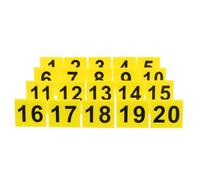 iplusmile Double Sided Table Numbers Markers Acrylic V Shaped Compact Number Sign Reusable Multi-Function Evidence Marker for Restaurant and Detective Scene Use