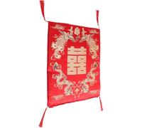 iplusmile Dragon Phoenix Pattern Square Seat Cushion, Chinese Style Kneeling Pad for Wedding and Tea Ceremony, Comfortable Decorative Chair Cushion for Office, Bedroom, and Garden Use