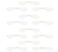 iplusmile Dragonfly Wing Pendants 20pcs White Organza DIY Accessories Lightweight for Earring Pendant Making