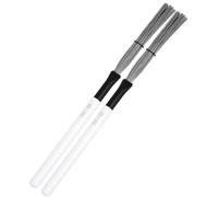 iplusmile Drum Wire Brush with Comfortable Anti- Maple Wood Grip with Wooden Handle 1 Pair High-carbon Steel Bristles Percussion Instrument Accessory for Drum Set