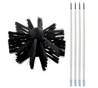 iplusmile Durable Tool 1 Set Chimney Brush Duct Brush Dryer Vent Brush Cleaning Brush Cleaning Tool, Black, 42X10CM