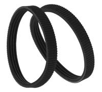 iplusmile Electric Planer Drive Belt Replacement Black Rubber Material 2pcs with 4 Peak Teeth, 2.4mm Pitch and 3.2mm Thickness, Stable Power for Handheld Woodworking Electric Planer