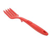 iplusmile Ergonomic Silicone Pasta Server Fork Large Reusable Cooking Utensil for Kitchen Essentials Smooth Non Stick Spaghetti Fork with Comfortable Grip Lightweight and Food Grade Silicone