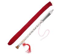 iplusmile Ethnic Vertical Blowing Bawu Flute in G Key Detachable Chinese Wind Instrument with Porcelain Blue-White Pattern for Traditional Music Performance and Adult Musicians