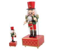 iplusmile European Style Nutcracker Music Box with Drummer Figure Rotating Musical Ornament for Christmas Year Decoration Desk and Shelf Adornment Music Lovers
